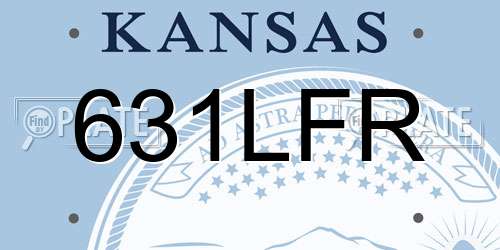 631LFR Kansas License Plate
