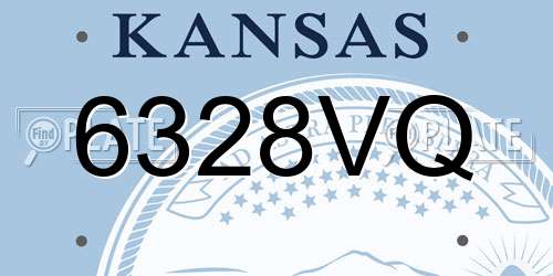 6328VQ Kansas License Plate