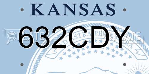 632CDY Kansas License Plate