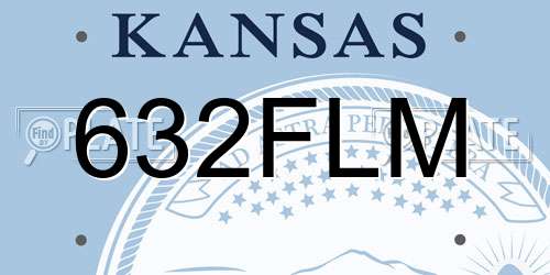 632FLM Kansas License Plate