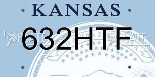 632HTF Kansas License Plate