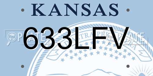 633LFV Kansas License Plate