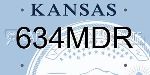 634MDR Kansas License Plate