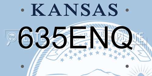 635ENQ Kansas License Plate