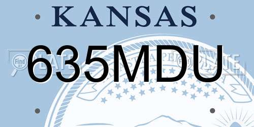 635MDU Kansas License Plate