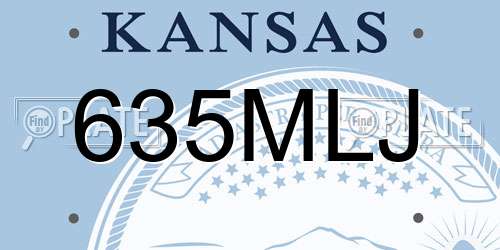 635MLJ Kansas License Plate