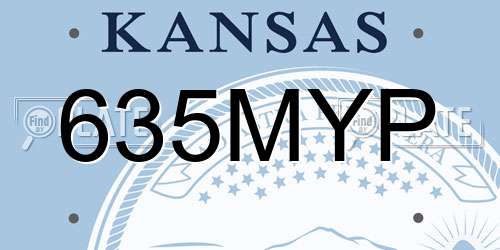 635MYP Kansas License Plate