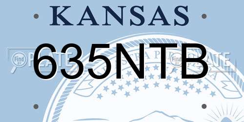 635NTB Kansas License Plate