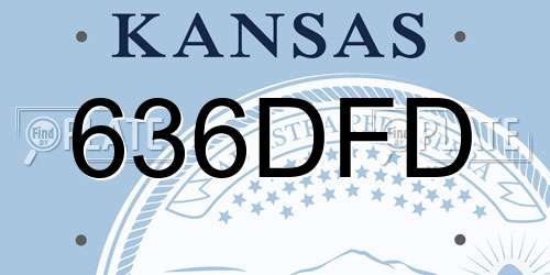 636DFD Kansas License Plate
