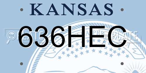 636HEC Kansas License Plate