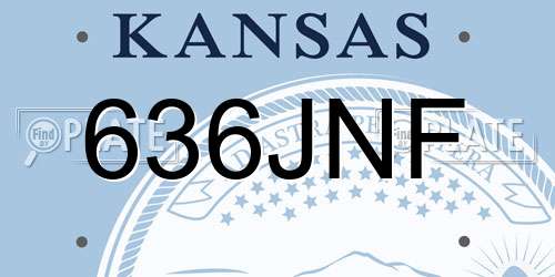 636JNF Kansas License Plate