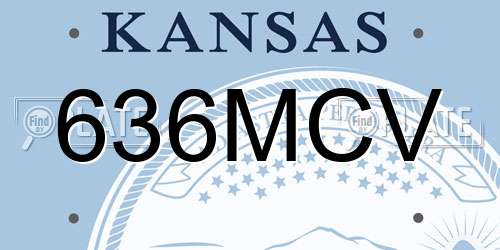 636MCV Kansas License Plate