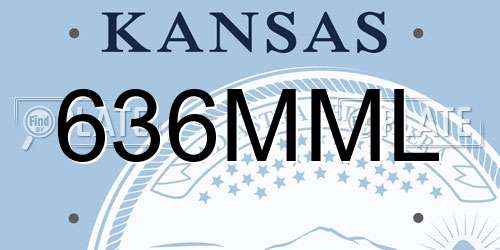 636MML Kansas License Plate