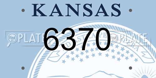6370 Kansas License Plate