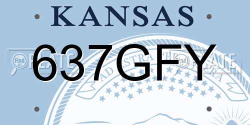 637GFY Kansas License Plate