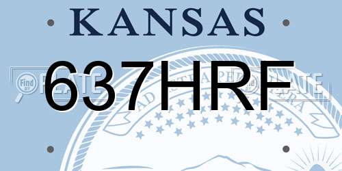 637HRF Kansas License Plate