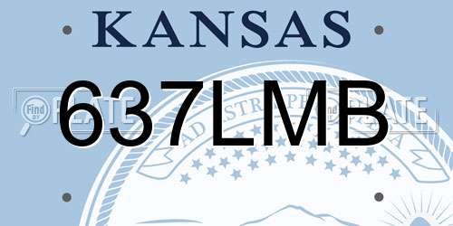 637LMB Kansas License Plate