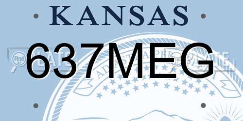 637MEG Kansas License Plate