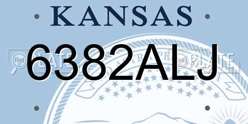 6382ALJ Kansas License Plate