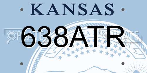 638ATR Kansas License Plate