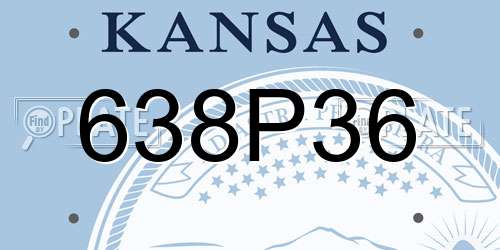 638P36 Kansas License Plate