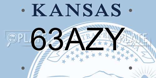 63AZY Kansas License Plate