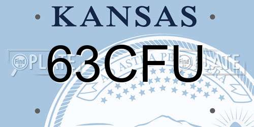 63CFU Kansas License Plate