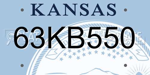 63KB550 Kansas License Plate
