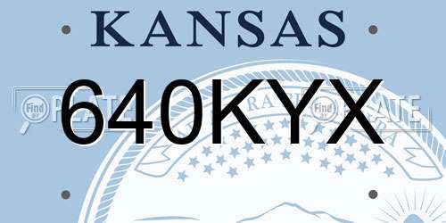 640KYX Kansas License Plate