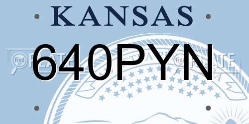 640PYN Kansas License Plate