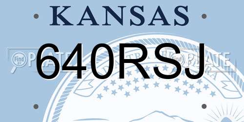 640RSJ Kansas License Plate