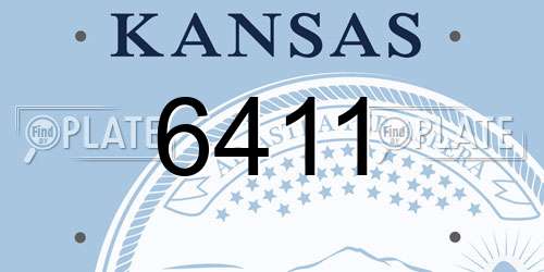 6411 Kansas License Plate