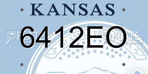 6412EO Kansas License Plate
