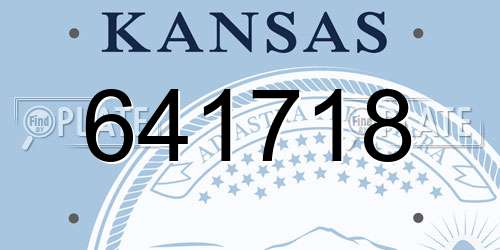 641718 Kansas License Plate
