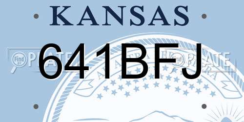 641BFJ Kansas License Plate