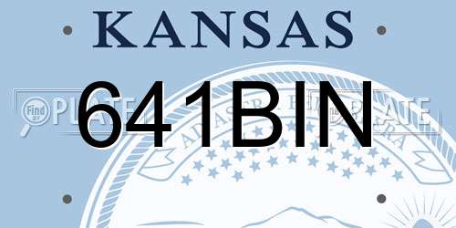 641BIN Kansas License Plate