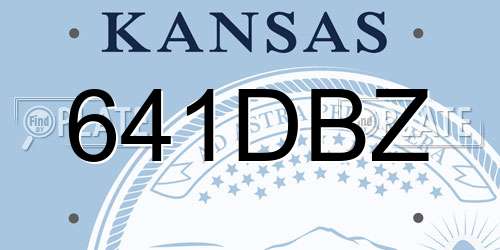 641DBZ Kansas License Plate