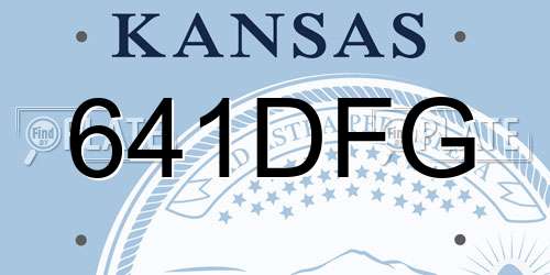641DFG Kansas License Plate