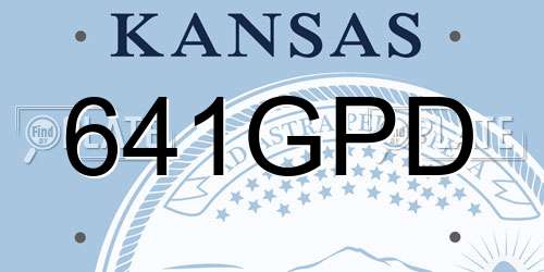 641GPD Kansas License Plate