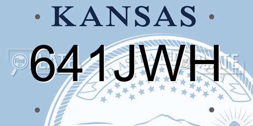 641JWH Kansas License Plate