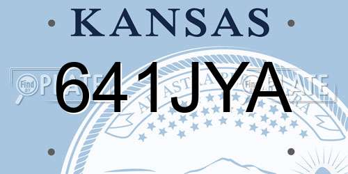 641JYA Kansas License Plate
