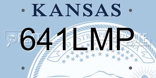 641LMP Kansas License Plate