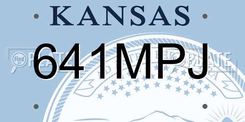 641MPJ Kansas License Plate