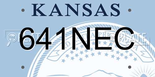 641NEC Kansas License Plate