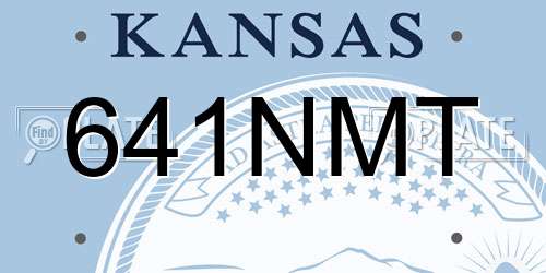 641NMT Kansas License Plate