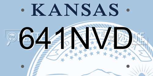 641NVD Kansas License Plate