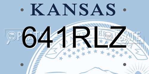 641RLZ Kansas License Plate