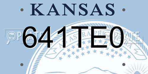 641TE0 Kansas License Plate