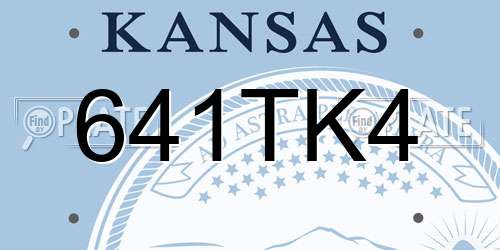 641TK4 Kansas License Plate