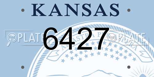 6427 Kansas License Plate
